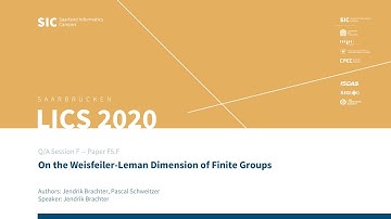 F5.F — On the Weisfeiler-Leman Dimension of Finite Groups