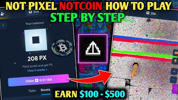 Not Pixel By Notcoin | how to play not pixel airdrop, NOT Pixel vs NOTCoin || #notcoin