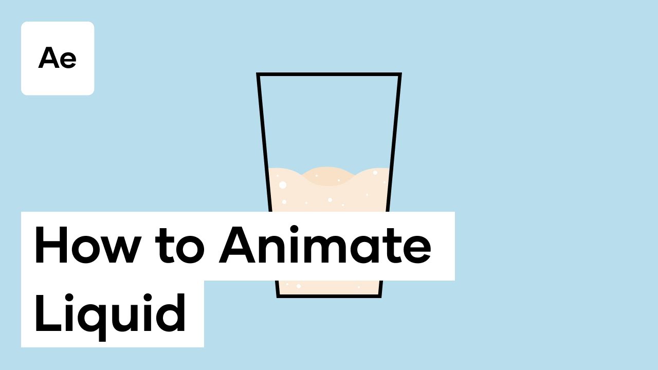 Fill the cup. Liquid animation. Easy animations in after. Filling animation. After Effects pouring Water.