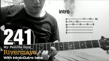 241 ( My Favorite Song ) Guitar tutorial intro/solo tabs on screen/Lyrics on description