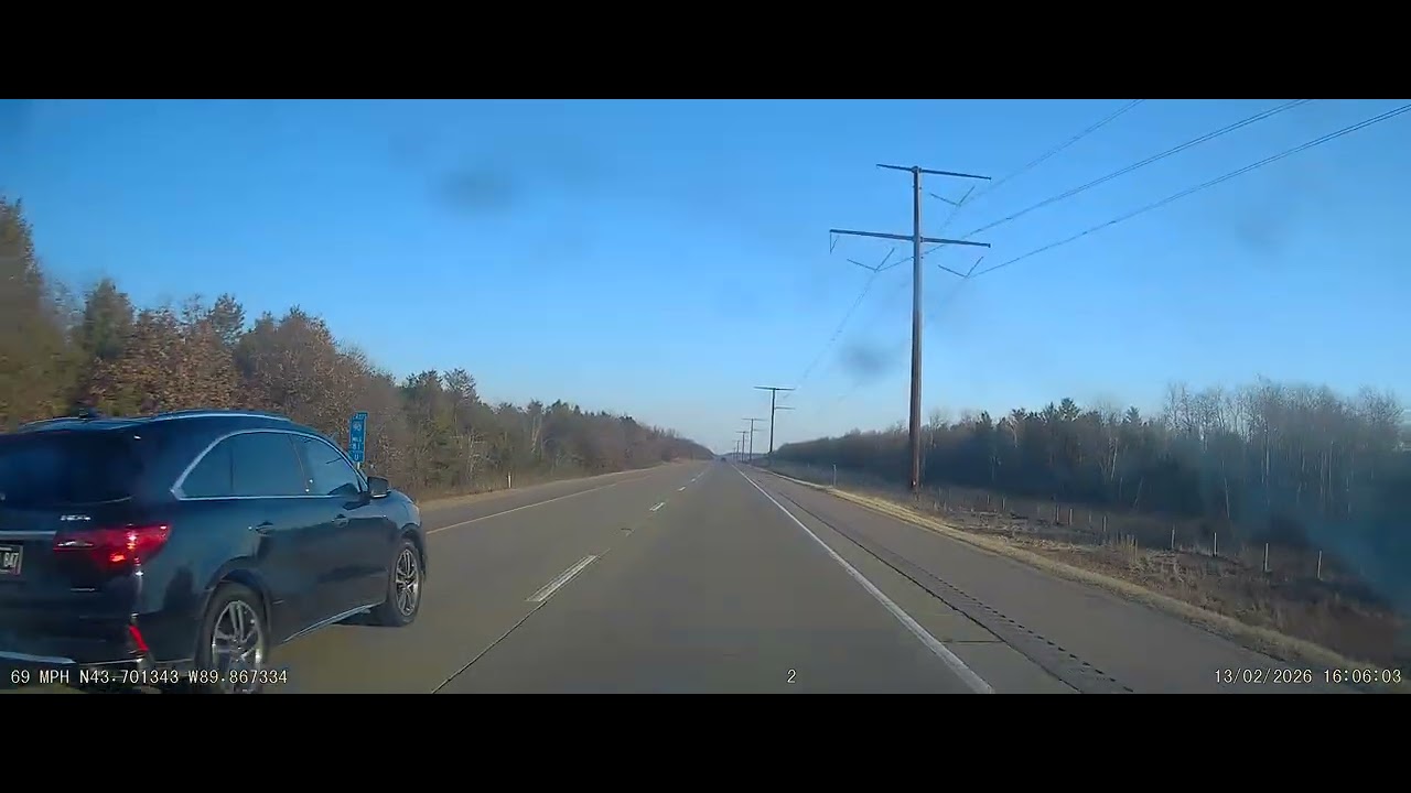 20260213160015 000894 February 13 2026 predictions + commentary dashcam I 94 s of Mauston Wisconsin