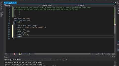 C++ program that inputs a 3-digit number and displays its digits in separate three lines.