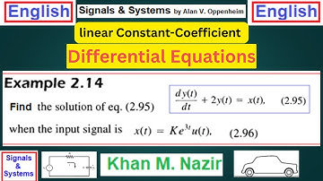 (E)SS Ex2.14: Linear Constant-Coefficient Differential Equations || (Signals & Systems)