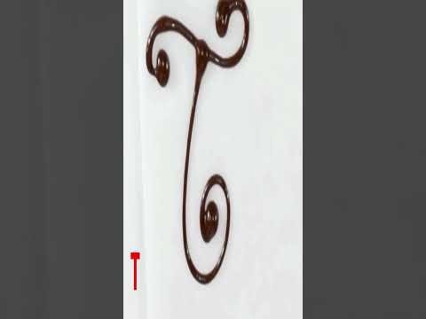 Learn how to draw the letter T with chocolate on different styles on your cakes shorts