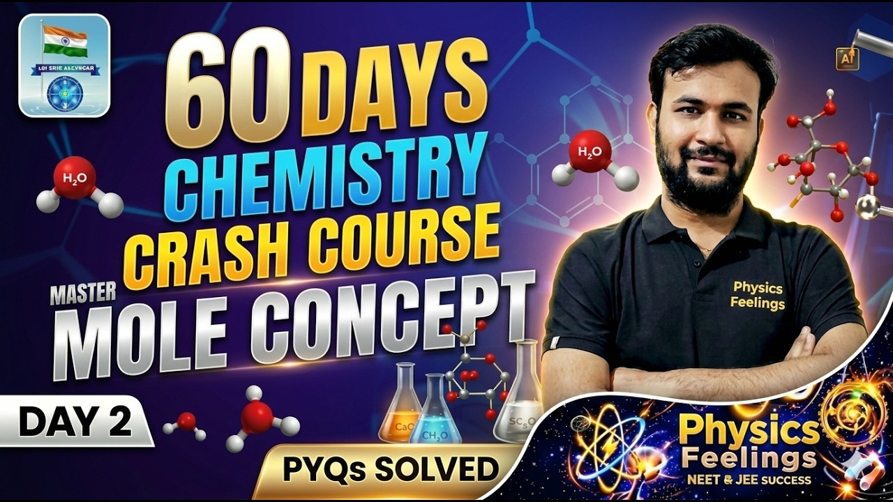 Mole Concept Last 5 Years PYQs Solved | Class 11 Chemistry | #neet #crashcourse #neet2026 #pyq