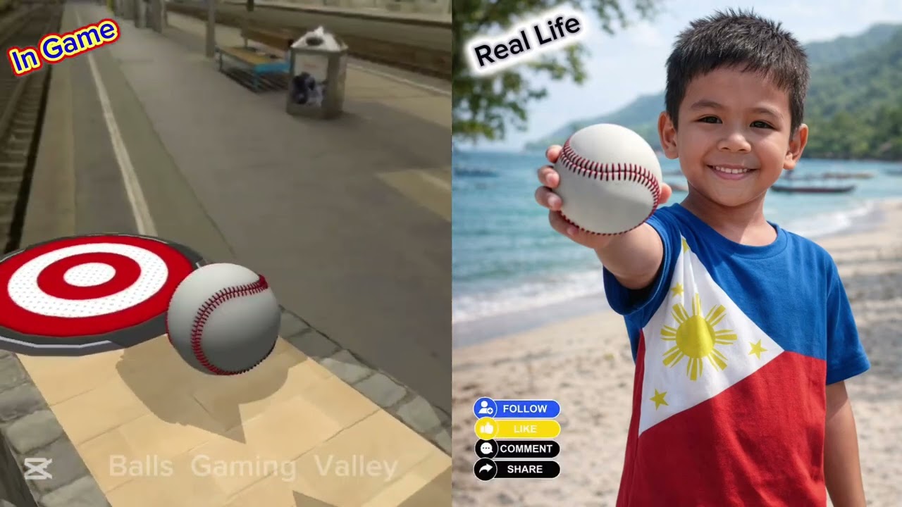 GOING BALLS GAME 🏆🔥🏆 IN GAME VS REAL LIFE VS CHALLENGE VS FOCUS ON THE WIN VS