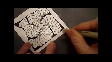 Showgirl tangle Lesson #6 How to draw by Melinda Barlow CZT