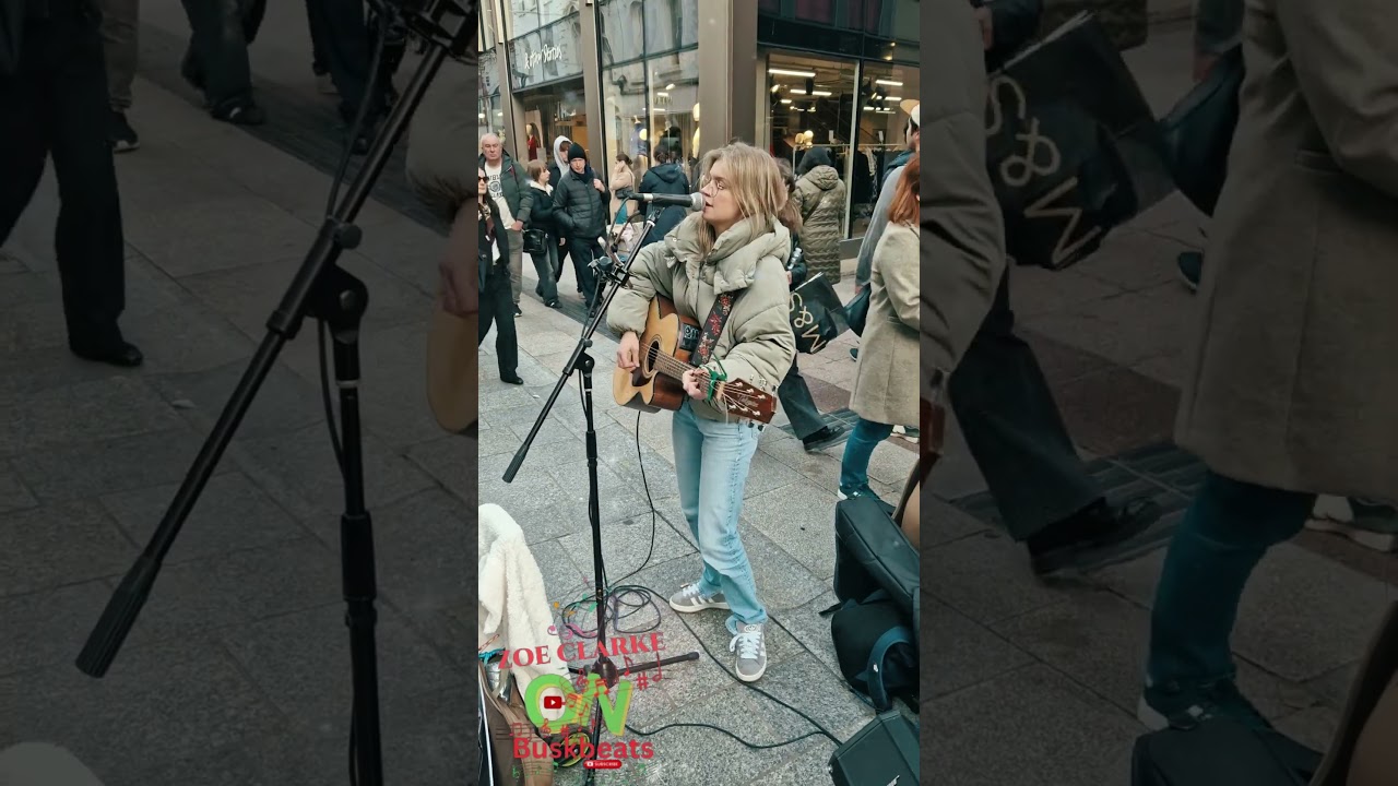 Zoe Clarke amazing Cover of Hold On Live from Grafton Street Dublin