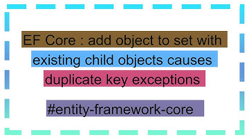 EF Core : add object to set with existing child objects causes duplicate key exceptions