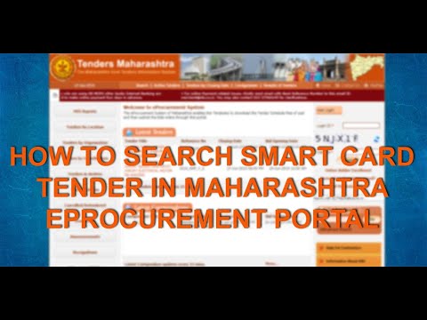 How to Search Smart Card Tender in Maharashtra Eprocurement Portal