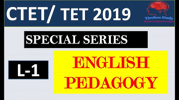 English Pedagogy | TET/CTET English Pedagogy MCQ , English Pedagogy for CTET 2019