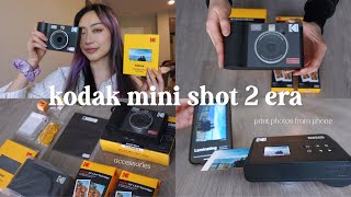 kodak mini shot 2 era review 📷 instant camera + photo printer demo, accessories bundle unboxing