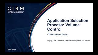 Application Selection Process: Volume Control