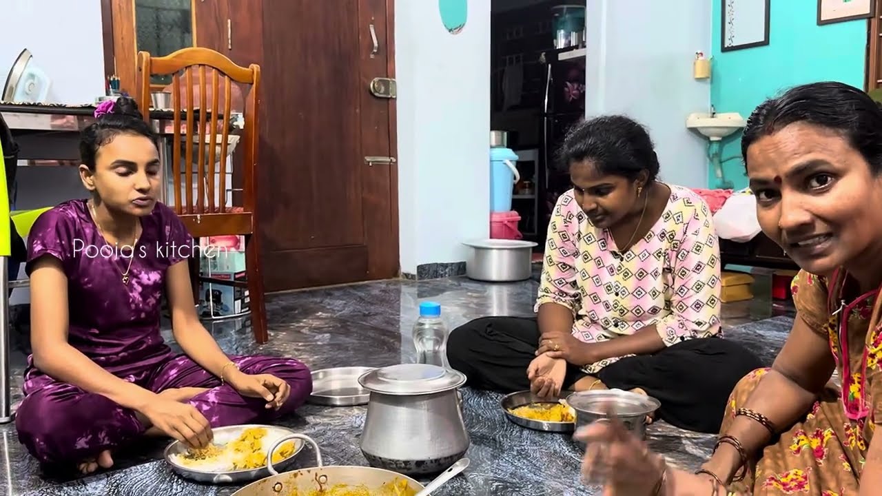 Appa Dinner Samaikka Poraanga 😋‼️ | Dinner Routine Vlog 🔥 #poojaskitchen #vlog
