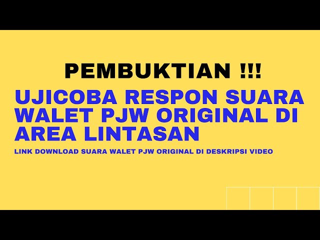 Melihat Respon Suara Walet PJW Original di Area Lintasan class=