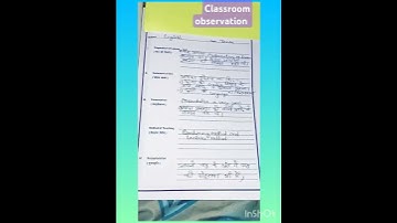 Classroom observation sub..English. B.Ed. assignment file #lessonplan #learningplan #education