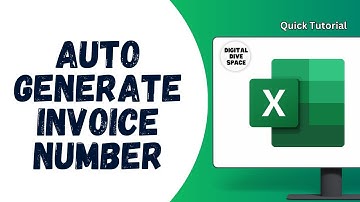 How to generate invoice number automatically in excel