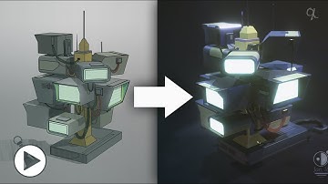 Concept art to Blender 2.8 (EEVEE) | Timelapse |