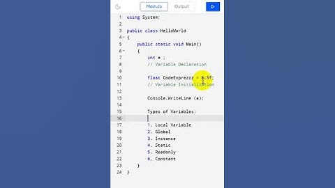 Variables in c# - kaashiv review - internship in chennai #kaashivinfotech #kaashivinfotechreviews