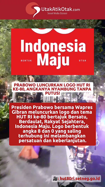 Prabowo Luncurkan Logo HUT RI ke-80, Angkanya Nyambung Tanpa Putus! #viral #trending #fyp #HutRI80