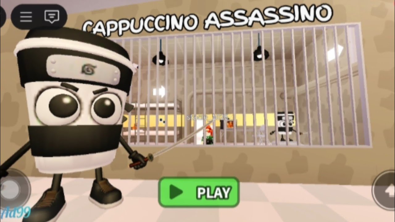 Cappuccino Asasino Prision #roblox #robloxgameplay #cappuccino #robloxcontent #cappuccinoassasino 