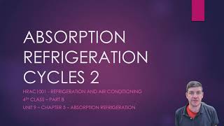 absorption refrigeration cycles - part 2 - lithium bromide (libr) refrigeration cycle