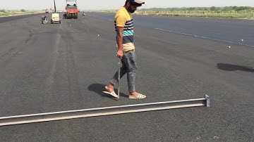 3 mater straight Edge Check. Tolerance. DBM surface  runways