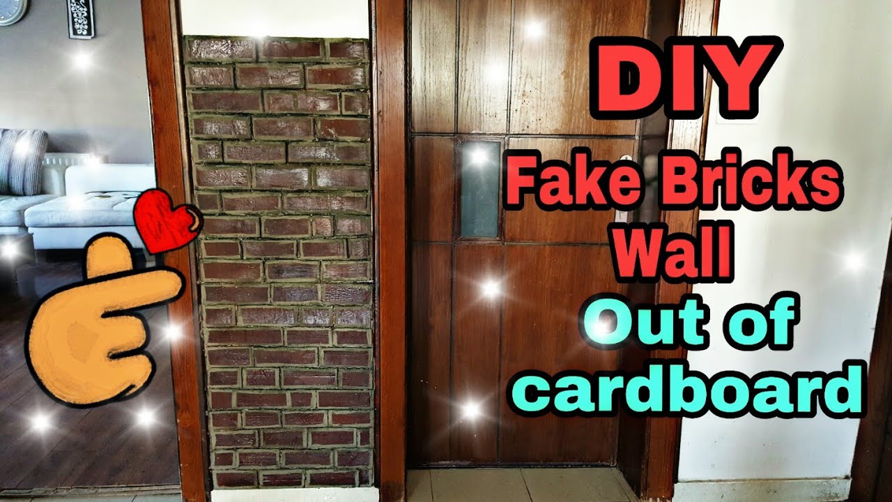 Diy Room Decor Idea Fake Bricks Wall Out Of Cardboard Best Out Of Waste Part 1