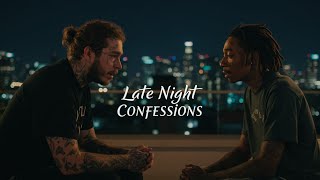 Wiz khalifa ft. Post Malone (Late Night Confessions (Official Lyric Video | Emotional Song))