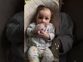 TEETHING BABY. TEETHING MITTEN. CUTE BABY.