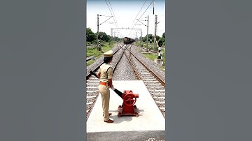 Police Overseeing Manual Track Switching and Train Brake Test!