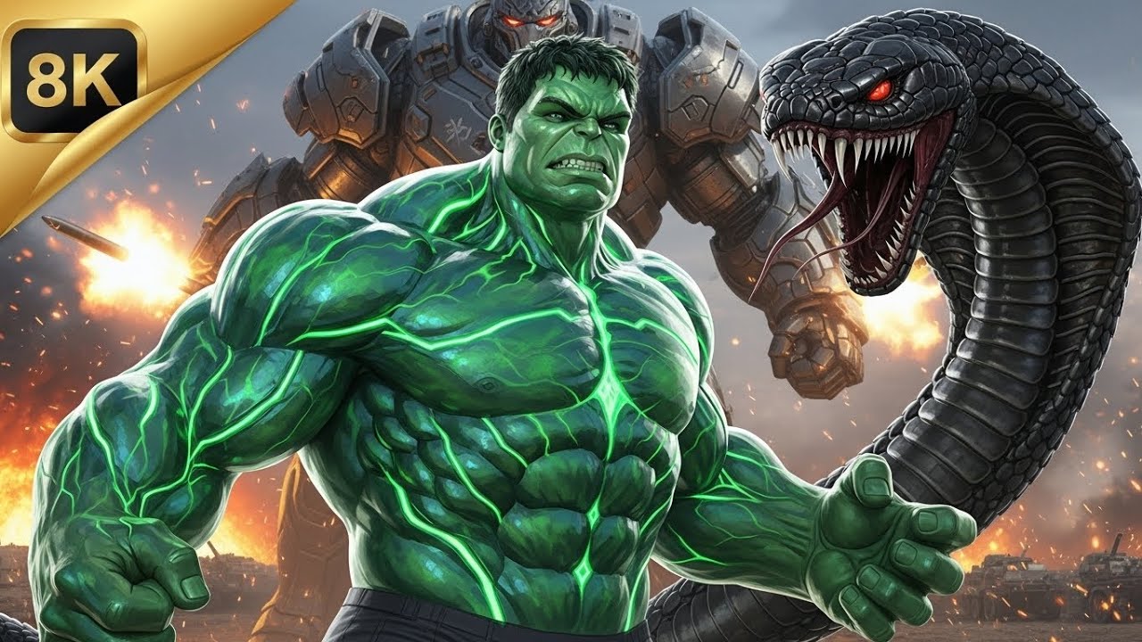 King Kong vs Titan Cobra  Epic Jungle Battle in 8K Ultra HD