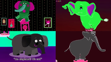 HICKORY DICKORY DOCK SONG || ELEPHANT PARTY MUSIC || COLOR INVERSION EFFECTS TUTORIAL