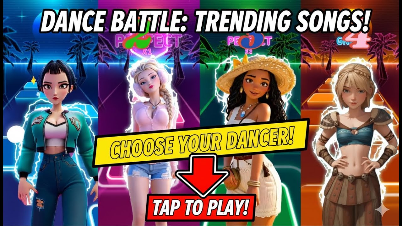 Rhythm Challenge | K-pop Dance Battle Zoey VS Queen Anna VS Astrid VS Moana 