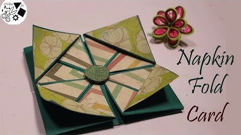 napkin fold card tutorial- scrapbook card- easy greeting card