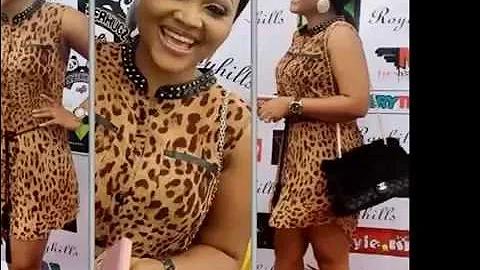 Mercy Aigbe diary:  Mercy styles in glamour Ankara and lace Aso- ebi.
