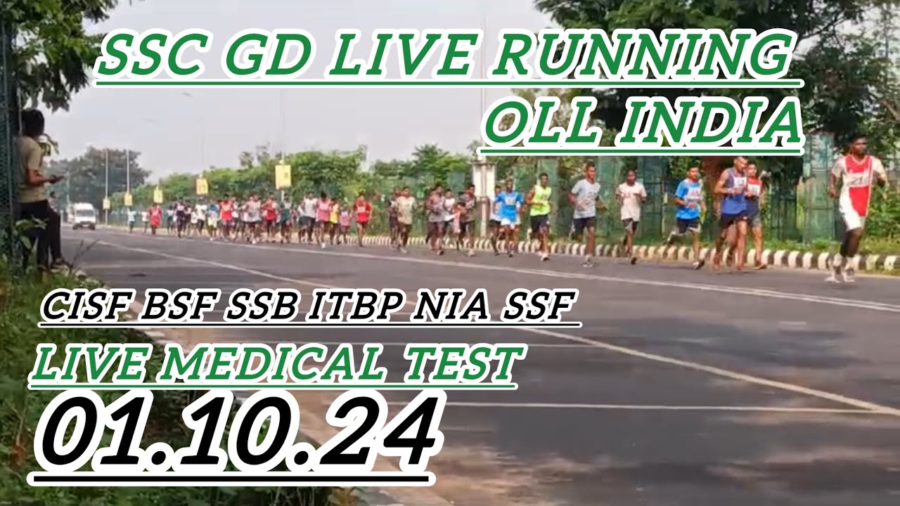 SSC gd live running 🏃 5km oll India cisf bsf ssb ssb itbp - YouTube