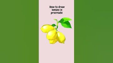 How to draw lemons in procreate #digitalart #procreate #shorts