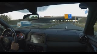 NISSAN GTR Autobahn rush hour traffic