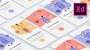 Adobe XD Design Welcome Screen - Speed Art