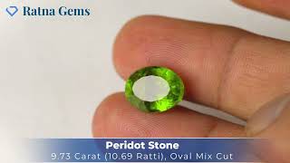 Product Video for: Peridot Stone 9.73 Carat (10.69 Ratti)
