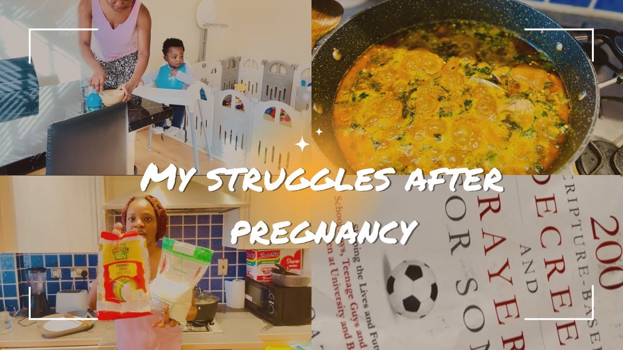 My struggles after pregnancy Okra soup recipe spend the day with me