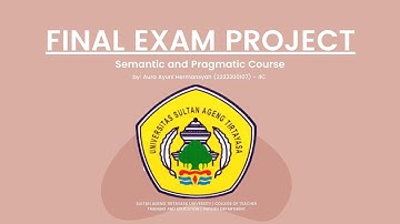 Final Exam Project, Semantic and Pragmatic Course