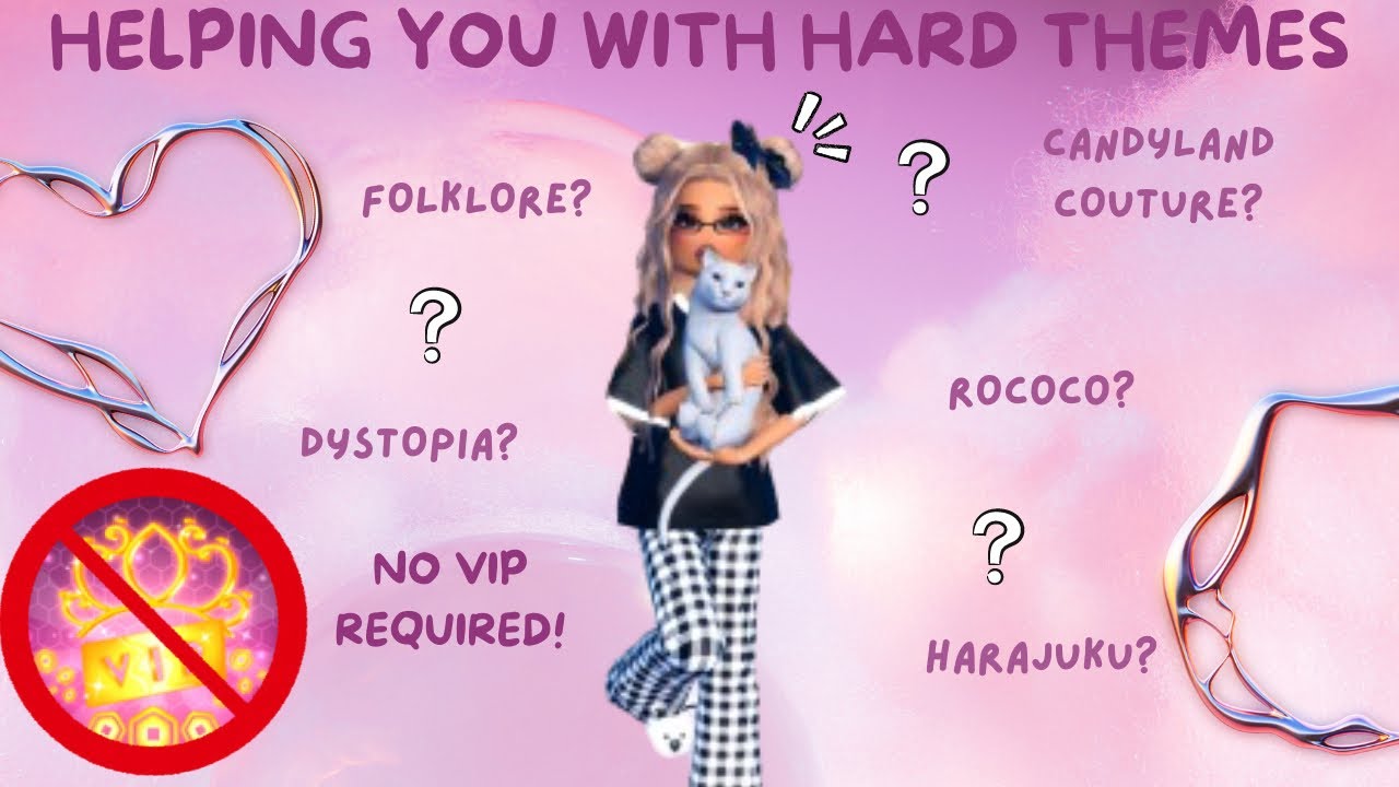 No Vip DRESS TO IMPRESS *NO VIP* HELP FOR HARD THEMES #dresstoimpress #roblox ...