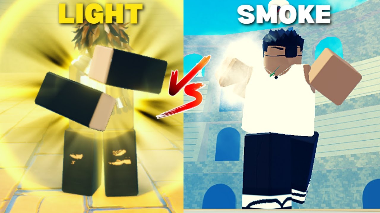 Light vs Smoke Fruit Battlegrounds Part 7 YouTube