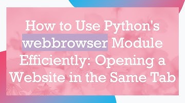How to Use Python