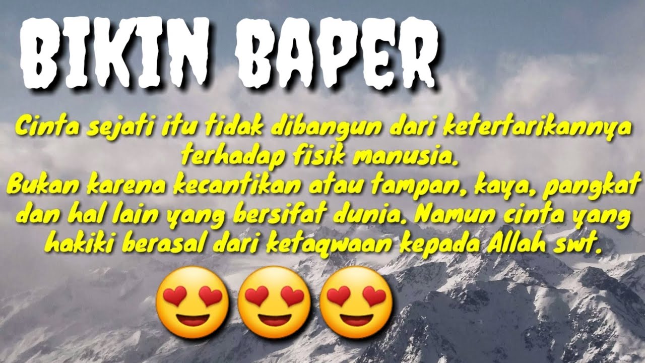  KATA KATA CINTA BIKIN BAPER  1 YouTube