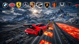 Can Any Super Car Can Survive This Lava Patholes