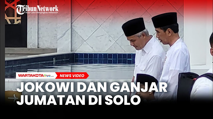 Presiden Jokowi Salat Jumat Bareng Ganjar di Masjid Syeikh Zayed Solo