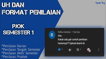ULANGAN HARIAN dan FORMAT PENILAIAN PJOK - SYAMSI VLOG